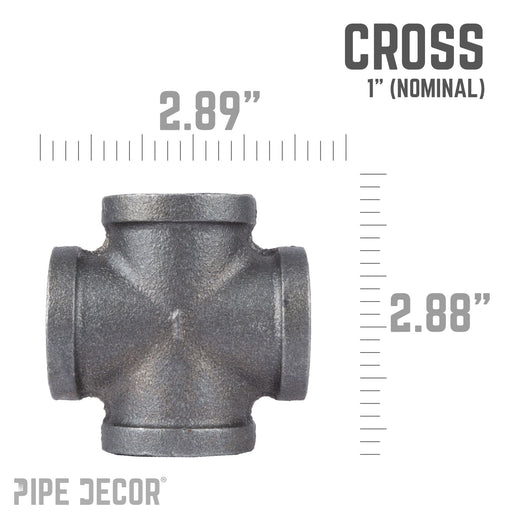 1 in. Black Cross - Sweatfully
