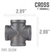 1 in. Black Cross - Sweatfully