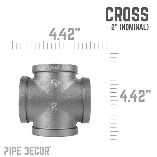 2 in. Black Cross - Sweatfully