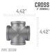 2 in. Black Cross - Sweatfully