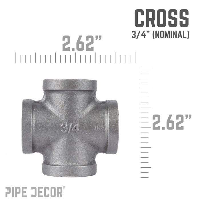 3/4 in. Black Cross - Sweatfully