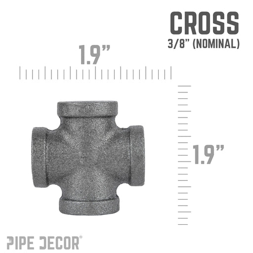 3/8 in. Black Cross - Sweatfully