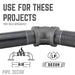 1 in. Black 45 Degree Elbow - Sweatfully