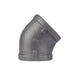 2 in. Black 45 Degree Elbow - Sweatfully