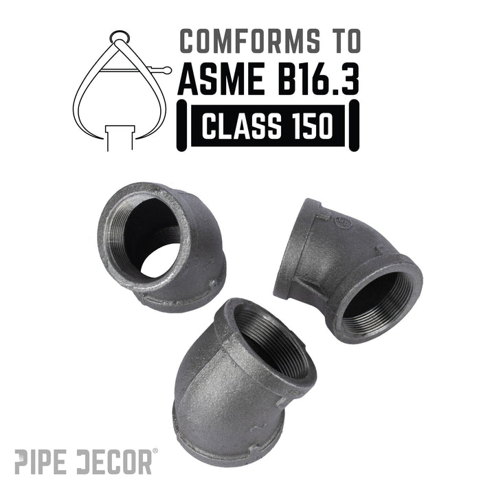 2 in. Black 45 Degree Elbow - Sweatfully