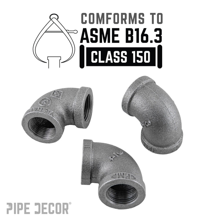3/4 in. Black 90 Degree Elbow - Sweatfully