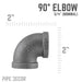 3/4 in. Black 90 Degree Elbow - Sweatfully