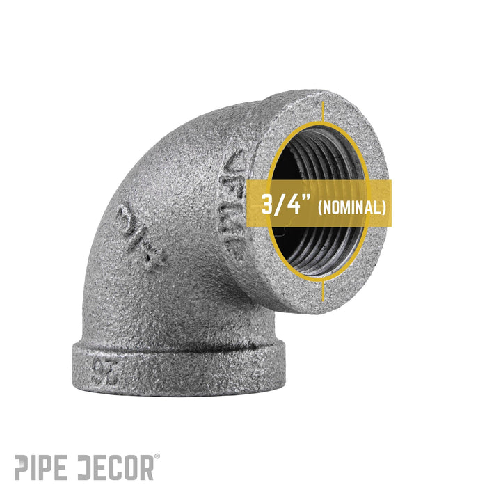 3/4 in. Black 90 Degree Elbow - Sweatfully