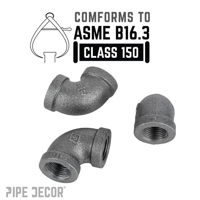 3/8 in. Black 90 Degree Elbow - Sweatfully