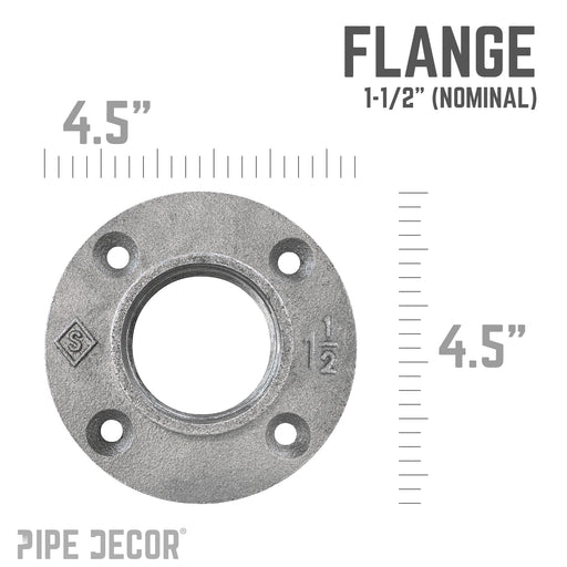 1 1/2 in. Black Floor Flange - Sweatfully