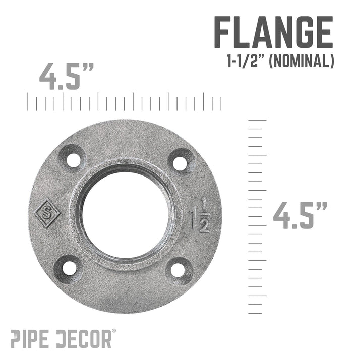1 1/2 in. Black Floor Flange - Sweatfully