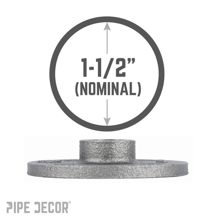 1 1/2 in. Black Floor Flange - Sweatfully