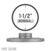 1 1/2 in. Black Floor Flange - Sweatfully