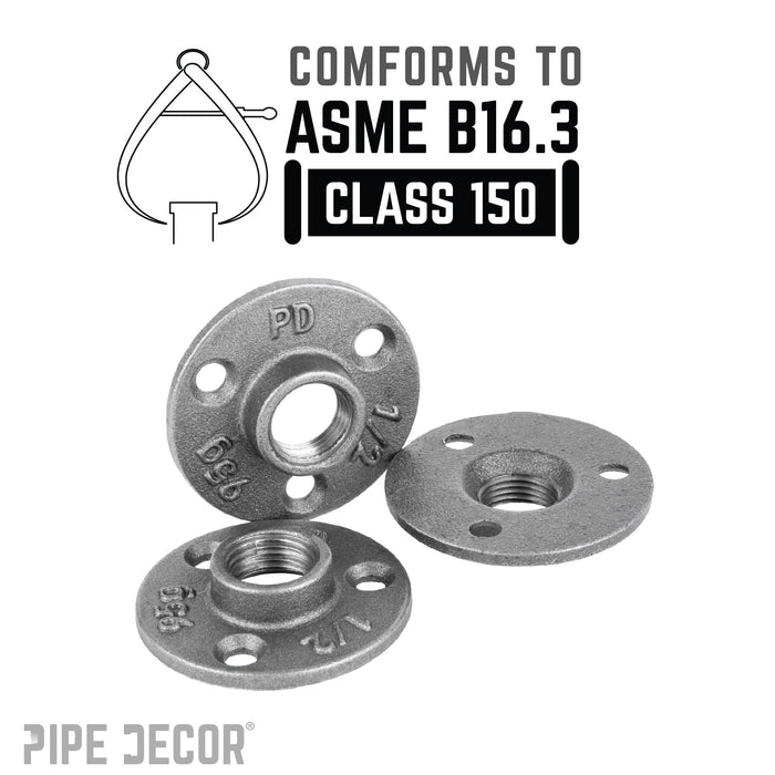 1/2 in. Black Mini Flange - Sweatfully