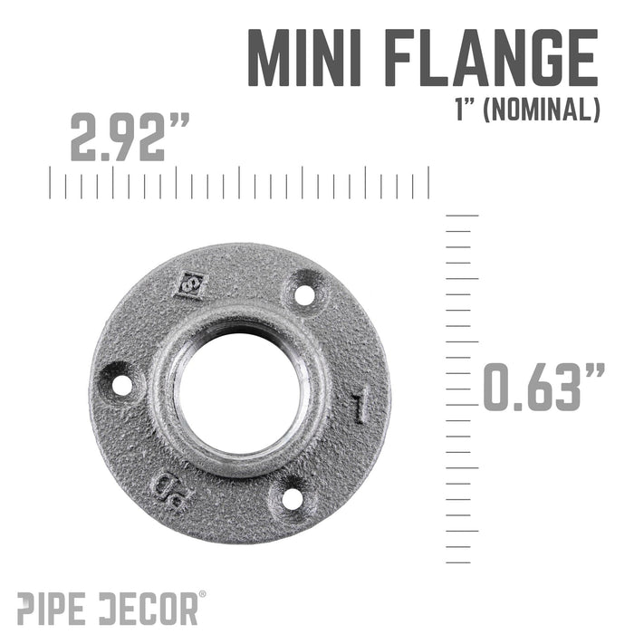 1 in. Black Mini Flange - Sweatfully