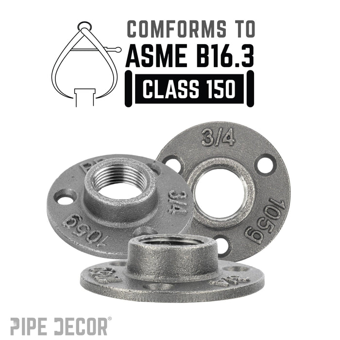 3/4 in. Black Mini Flange - Sweatfully