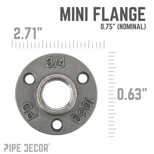3/4 in. Black Mini Flange - Sweatfully