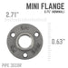 3/4 in. Black Mini Flange - Sweatfully