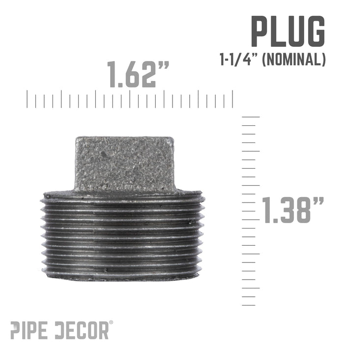 1 1/4 in. Black Plug - Sweatfully