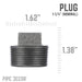 1 1/4 in. Black Plug - Sweatfully