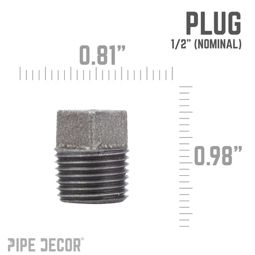 1/2 in. Black Plug - Sweatfully