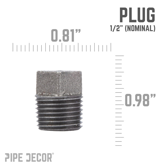 1/2 in. Black Plug - Sweatfully