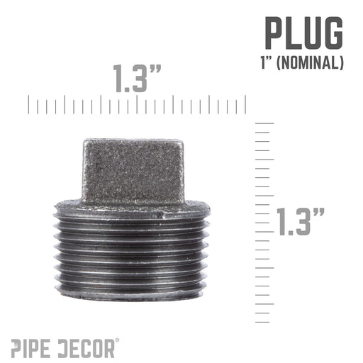 1 in. Black Plug - Sweatfully