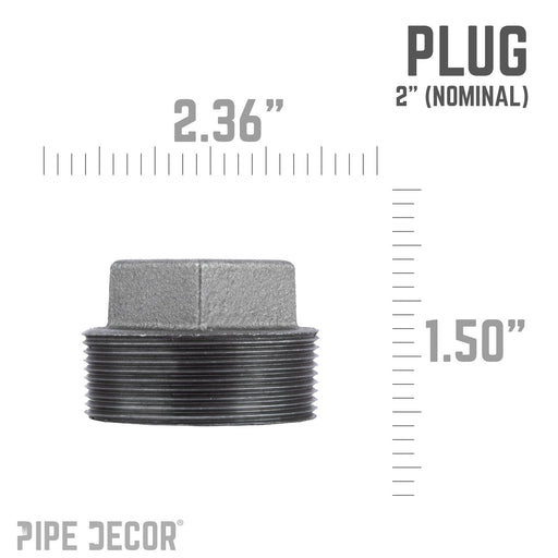 2 in. Black Plug - Sweatfully