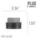 2 in. Black Plug - Sweatfully