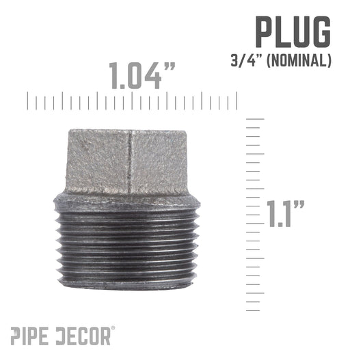 3/4 in. Black Plug - Sweatfully