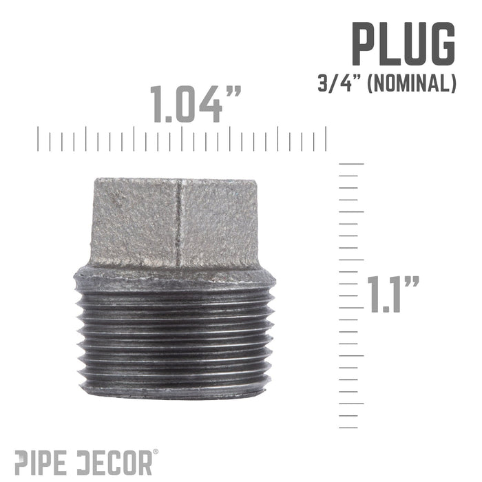 3/4 in. Black Plug - Sweatfully