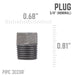 3/8 in. Black Plug - Sweatfully