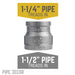 1 1/2 in. x 1 1/4 in. Black Reducing Coupling - Sweatfully