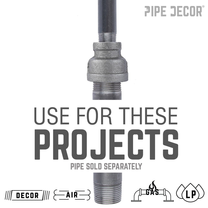 1 1/2 in. x 3/4 in. Black Reducing Coupling - Sweatfully