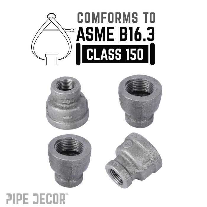 1 in. x 1/2 in. Black Reducing Coupling - Sweatfully