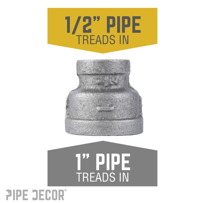 1 in. x 1/2 in. Black Reducing Coupling - Sweatfully