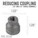 1/2 in. x 1/4 in. Black Reducing Coupling - Sweatfully