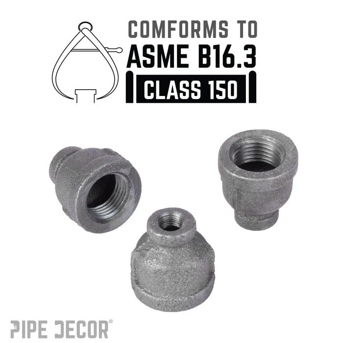1/2 in. x 1/8 in. Black Reducing Coupling - Sweatfully