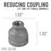 1/2 in. x 1/8 in. Black Reducing Coupling - Sweatfully