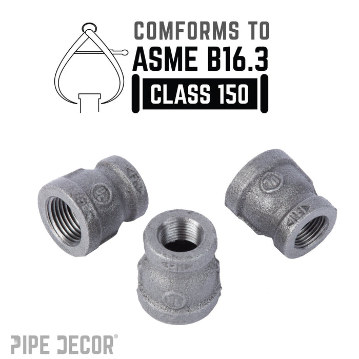 1/2 in. x 3/8 in. Black Reducing Coupling - Sweatfully