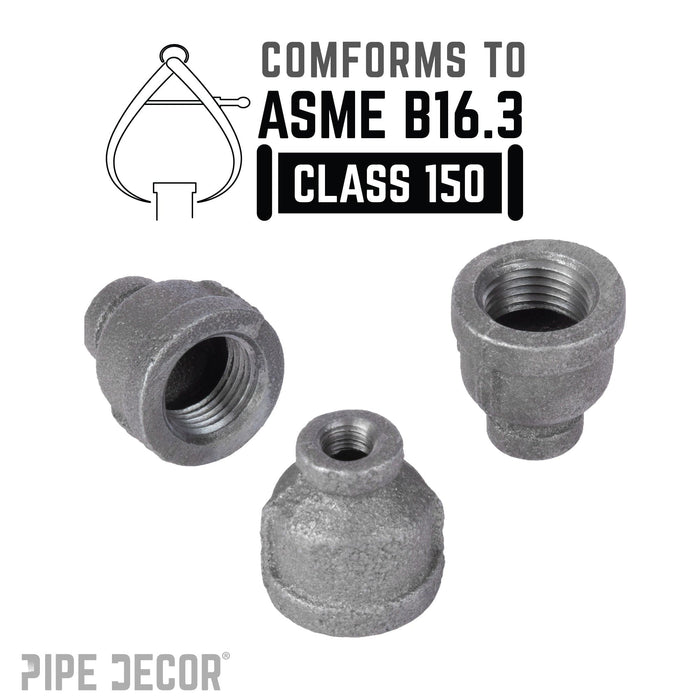 1/4 in. x 1/8 in. Black Reducing Coupling - Sweatfully