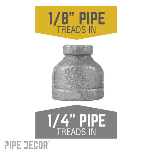 1/4 in. x 1/8 in. Black Reducing Coupling - Sweatfully