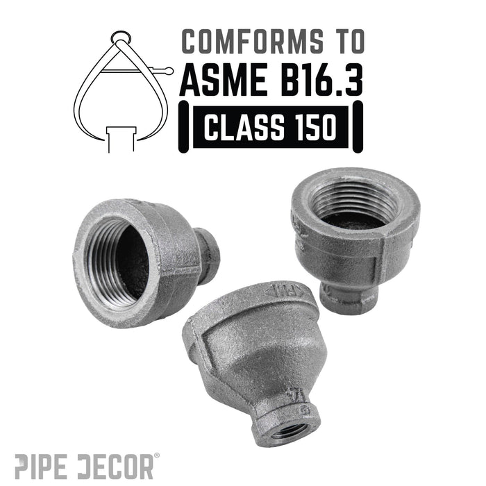 2 in. x 1/2 in. Black Reducing Coupling - Sweatfully