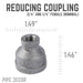3/4 in. x 1/4 in. Black Reducing Coupling - Sweatfully
