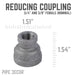 3/4 in. x 3/8 in. Black Reducing Coupling - Sweatfully