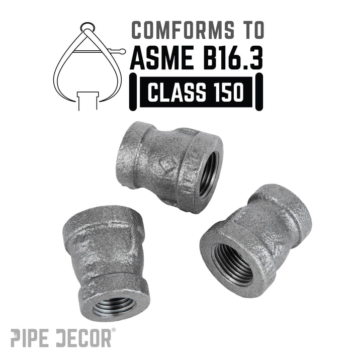 3/8 in. x 1/4 in. Black Reducing Coupling - Sweatfully
