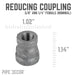 3/8 in. x 1/4 in. Black Reducing Coupling - Sweatfully
