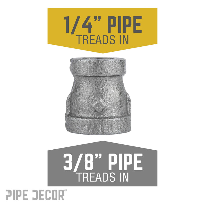 3/8 in. x 1/4 in. Black Reducing Coupling - Sweatfully
