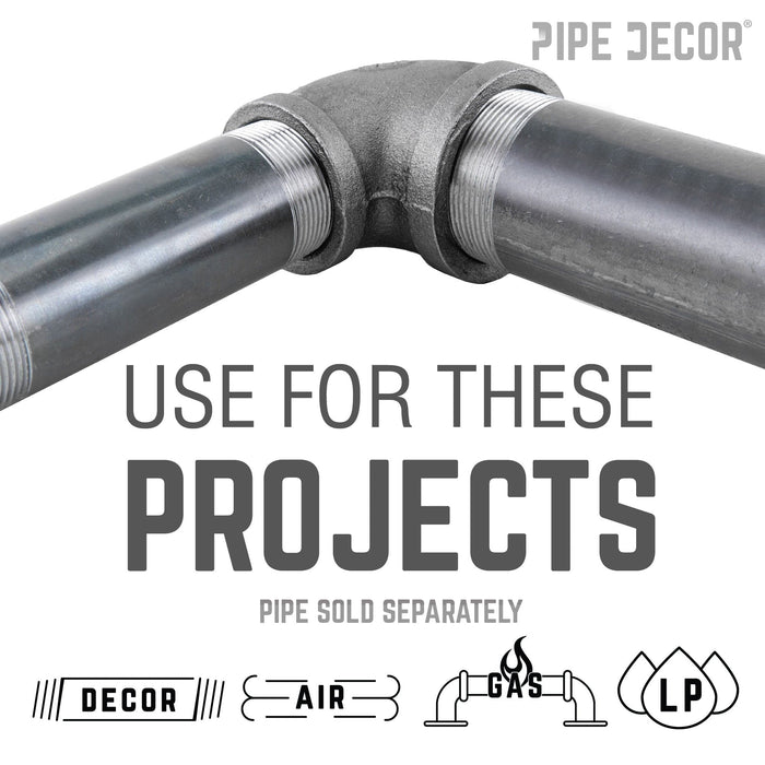 1 1/2 in. x 1 1/4in. Black Reducing Elbow - Sweatfully