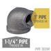 1 1/4 in. x 1 in. Black Reducing Elbow - Sweatfully